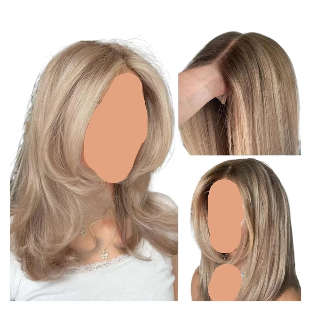 Blonde farbige Lace-Front-Bob-Perücken, 13x4, leimloses, kurzes Remy-Haar(13X4_18INCHES)