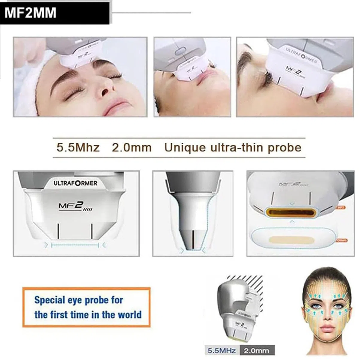 【Advanced 7D HIFU Skin Lifting & Body Contouring Machine】 2 Griffe, 7 Sonden zur Faltenreduzierung & Straffung