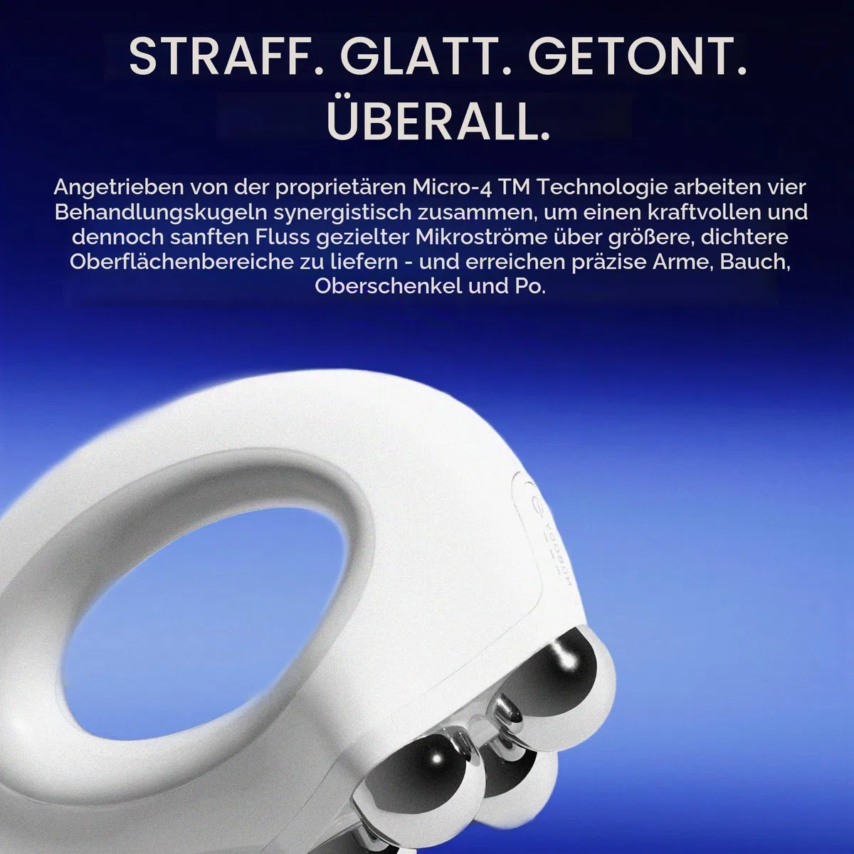 NuFACE NuBODY Toning Device - strafft Arme, Bauch, Beine und Po - Mikrostrom-Gerät zum Body Contouring - strafft die Haut und mindert Cellulite