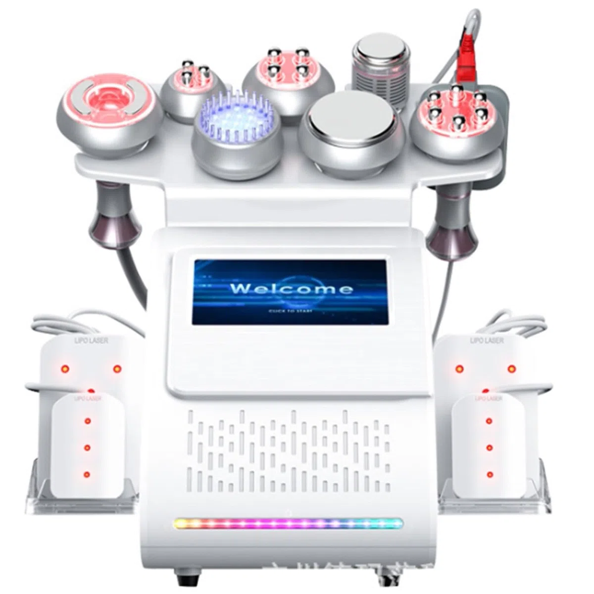 Kavitation Ultraschall Gerät 9-In-1-Körperformungsmaschine, 80K Professionelle Anti Cellulite Massagegerät Zur Straffung Der Haut Körperpflege Massagegerät Salon Spa Heimgebrauch