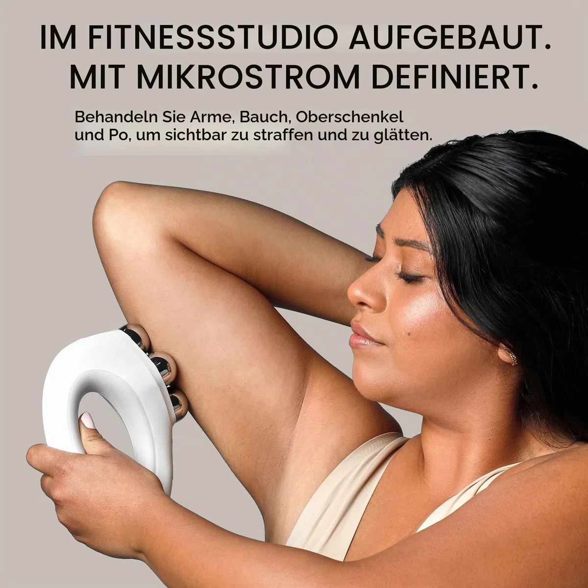 NuFACE NuBODY Toning Device - strafft Arme, Bauch, Beine und Po - Mikrostrom-Gerät zum Body Contouring - strafft die Haut und mindert Cellulite