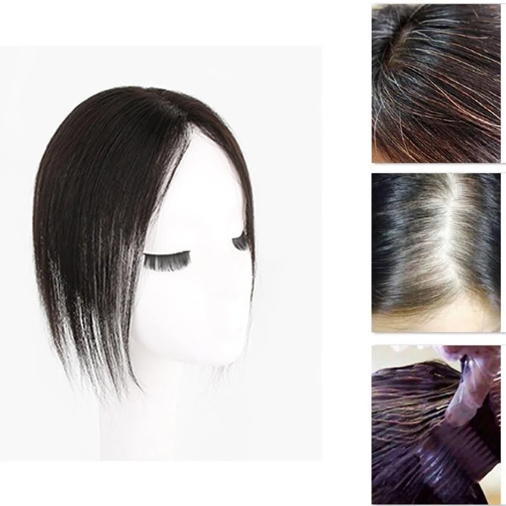 Topper Aus 100% Echthaar For Frauen Atmungsaktives Mesh-Toupet For Den Sommer Kein Pony-Clip Im Oberen Haarteil Handgewebte Haarverlängerungen Ohne Pony For Dünner Werdendes Haar (Size : 12 inch)