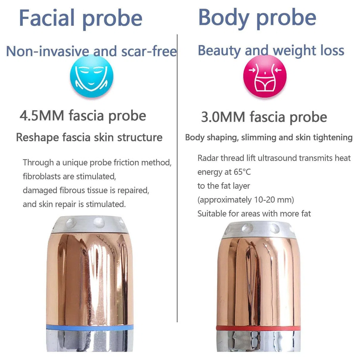 Facelifting Maschine, RF-Schönheitsinstrument Mit Doppelsonde (3,0 Mm/4,5 Mm), 7-Zoll-Touchscreen, Zur Faltenentfernung Und Zur Verwendung Im Anti-Aging-Schönheitssalon