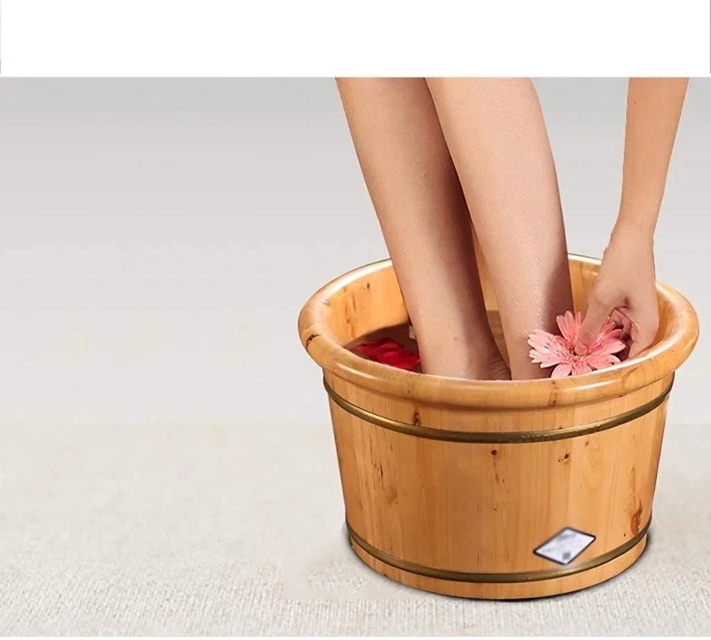 Holzfass Fußbad Haushaltsgeschenk Fußwanne Fußbad Fass Fußbad Wanne Spa, Sauna, Einweichen, Fußbad Holzeimer Fußbad Haushaltswaschbecken Haushaltsartikel Dekoration (Color:1) (Color : 2)
