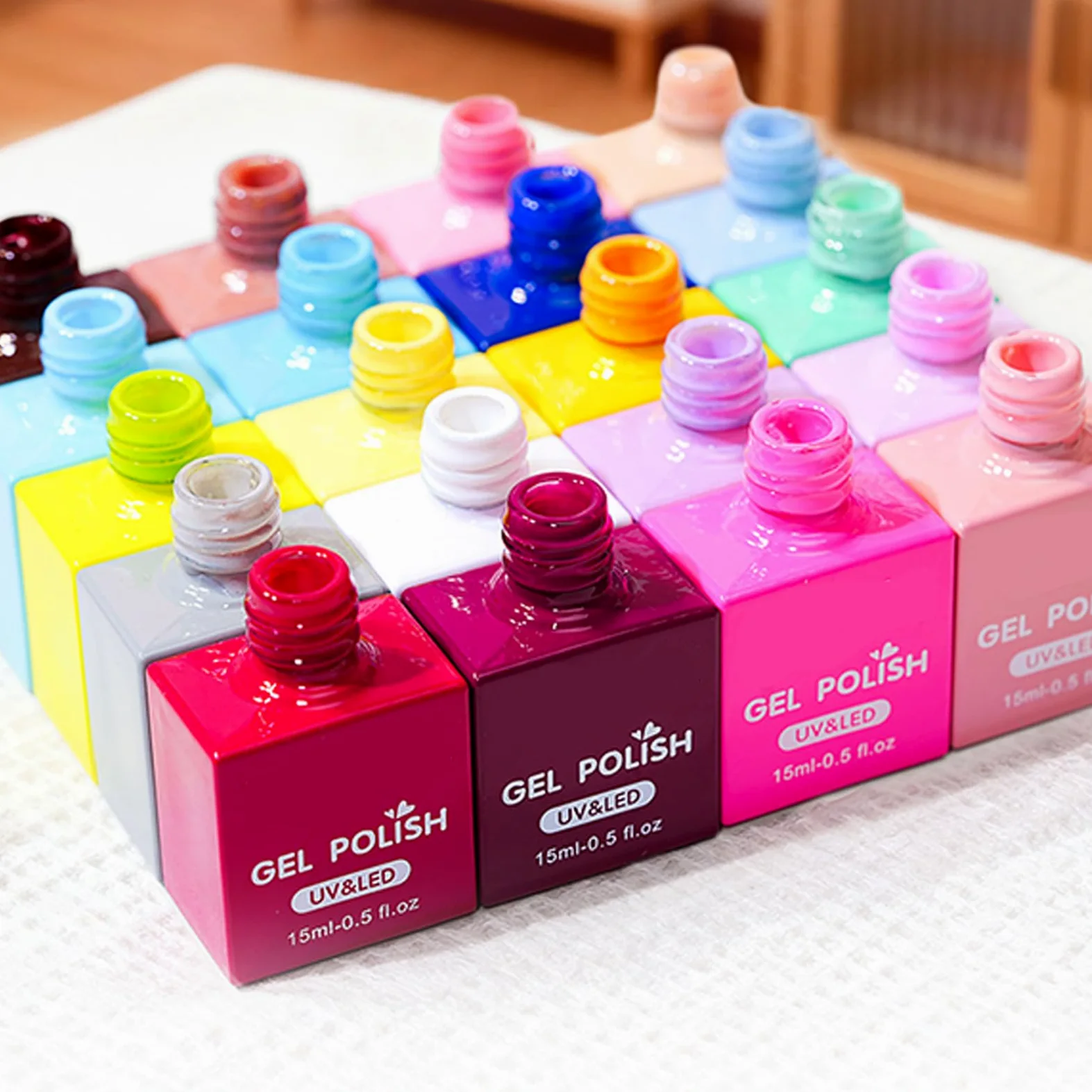 Gel Nagellack Set 60 Farben Anhaltend Schnelltrocknend Schönheitszubehör