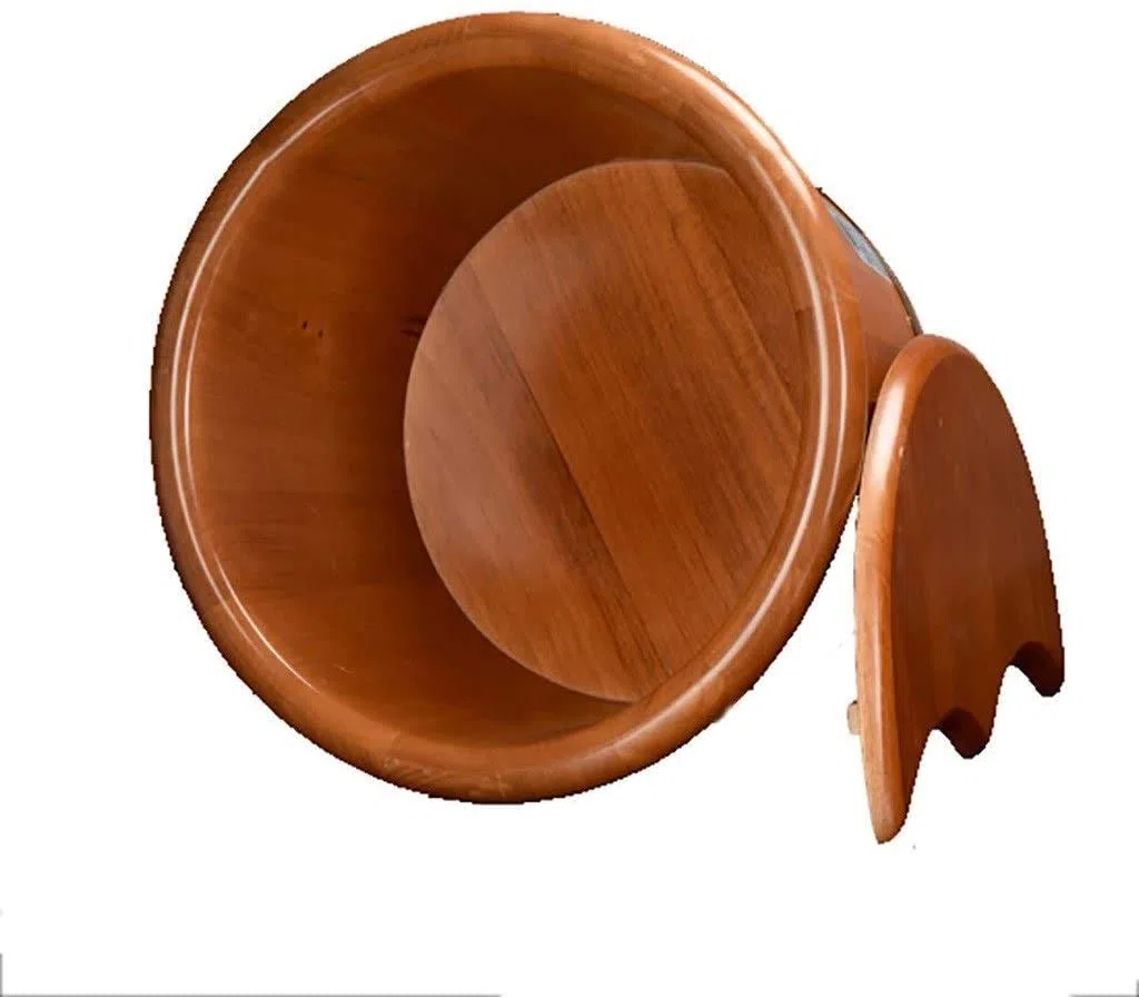 Holzfass Fußbad Haushaltsgeschenk Massivholz Fußbad Fass Holz Massivholz Schaumbecken Gesundheit Fußbad Fass Fußwanne Haushaltsartikel Dekoration (Größe: 35c