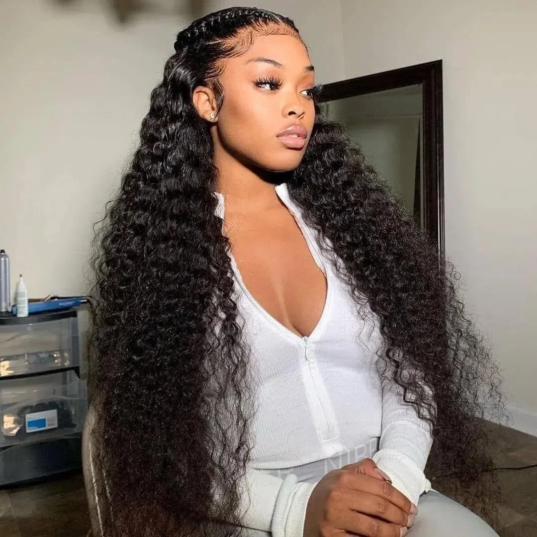 Haarbündel Brasilianisches Echthaar-Webart 1 3 4 Bündel Natürliche Farbe Kinky Curly Remy Haarverlängerungen(22 24 26)