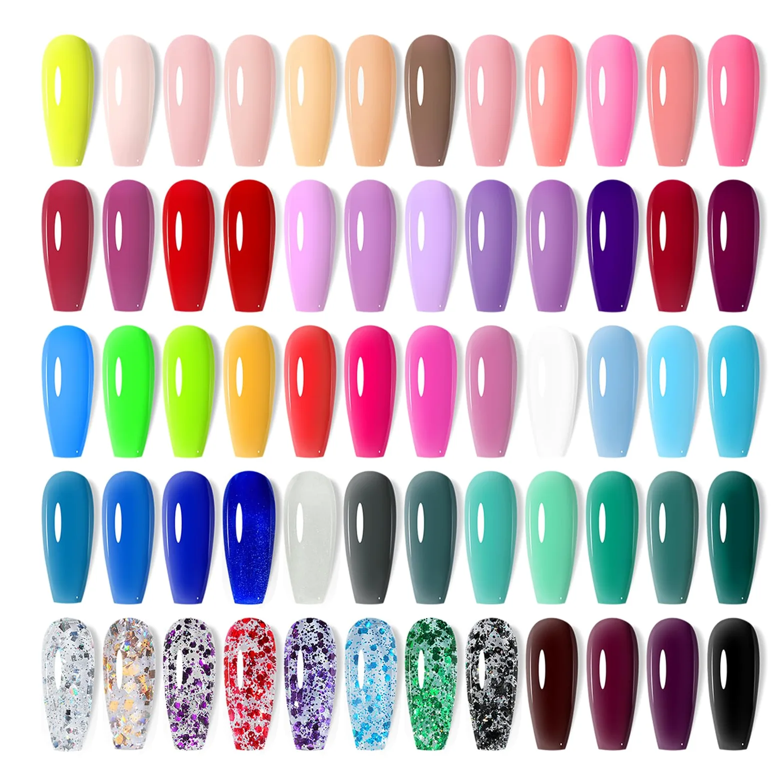 Gel Nagellack Set 60 Farben Anhaltend Schnelltrocknend Schönheitszubehör