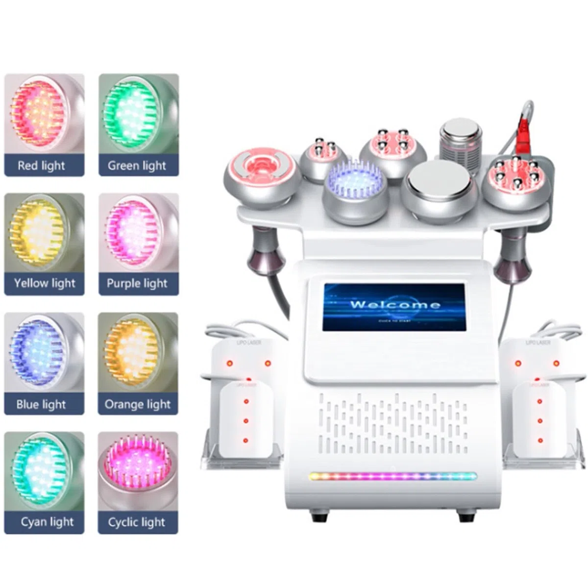 Kavitation Ultraschall Gerät 9-In-1-Körperformungsmaschine, 80K Professionelle Anti Cellulite Massagegerät Zur Straffung Der Haut Körperpflege Massagegerät Salon Spa Heimgebrauch