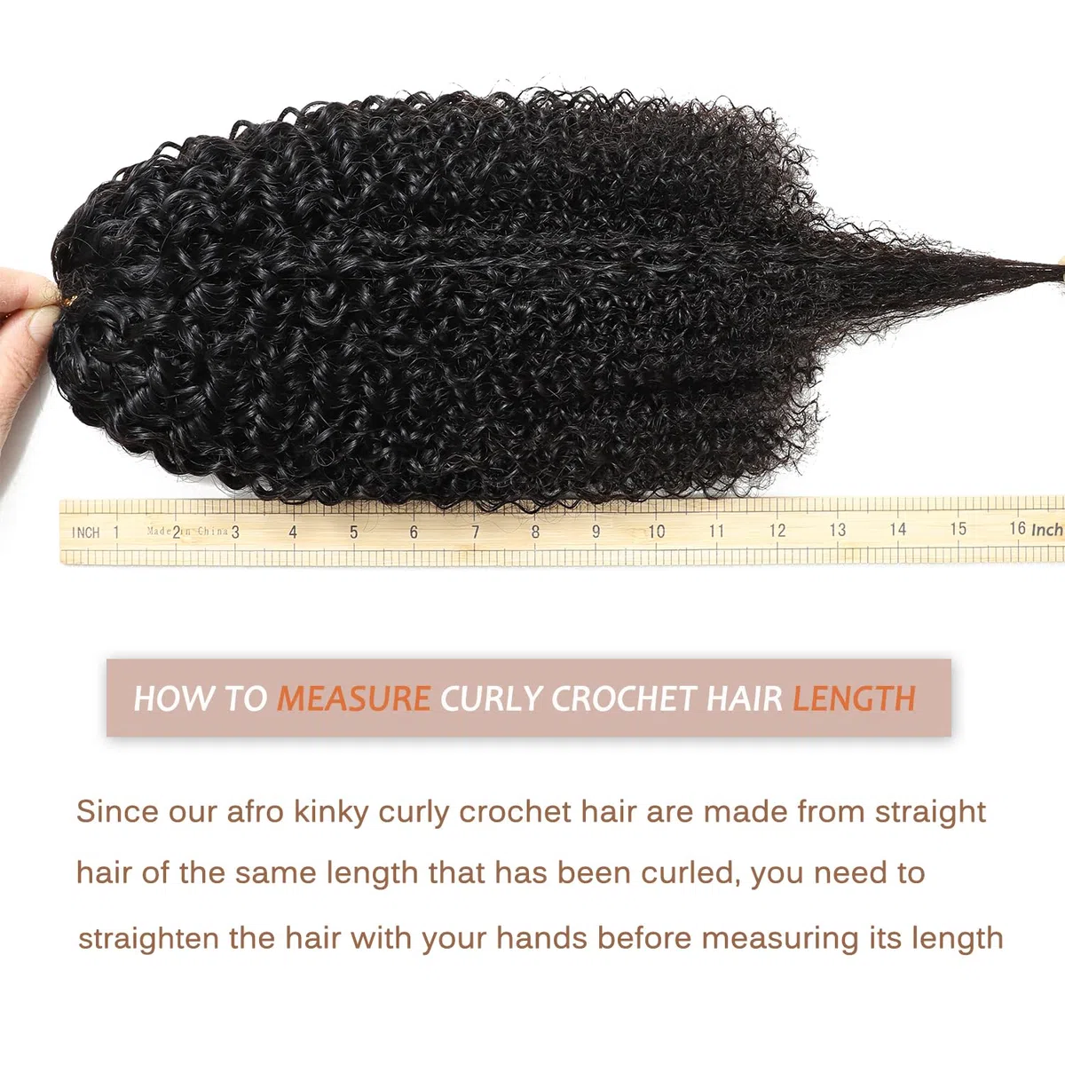 Beauty Youth Kinky lockiges Echthaar, unsichtbare, vorgetrennte Feder-Häkel-Haarverlängerungen für schwarze Frauen, natürliches Schwarz, 70 g/Packung, 40,6 cm
