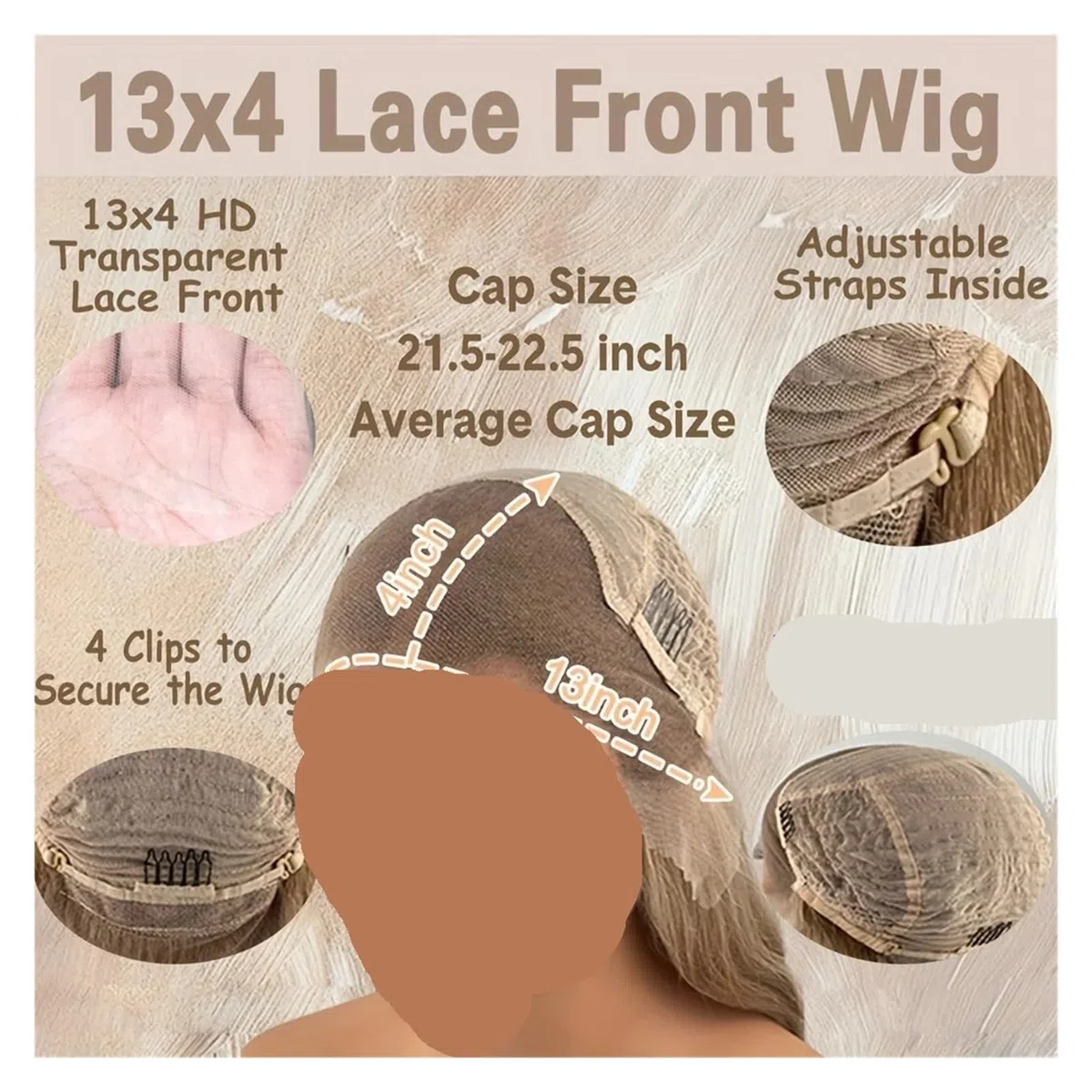 Blonde farbige Lace-Front-Bob-Perücken, 13x4, leimloses, kurzes Remy-Haar(13X4_18INCHES)
