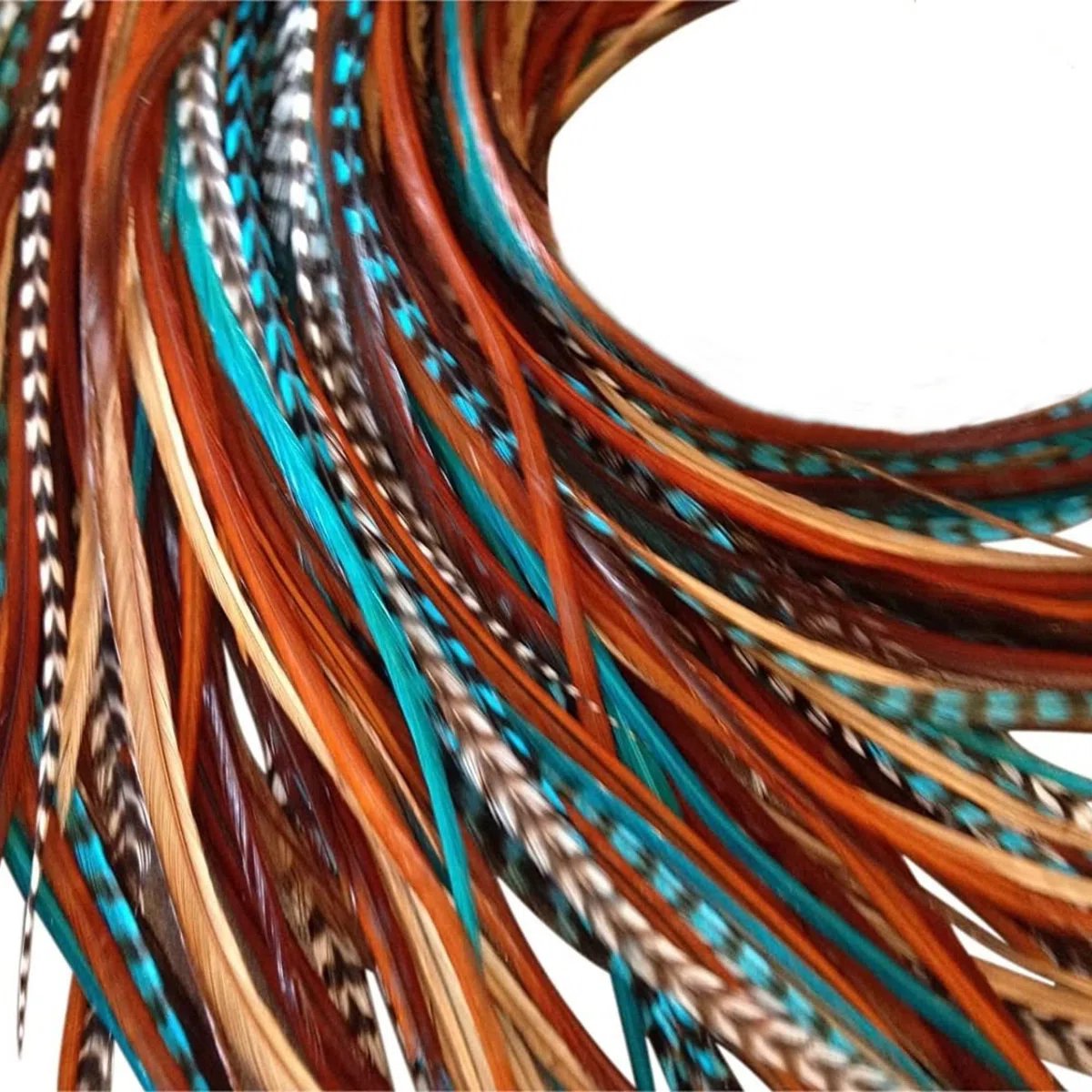 Feather Hair Extensions, 100% Real Rooster Feathers, 10 Long Thin Loose Individual Feathers, By Feather Lily by Feather Lily