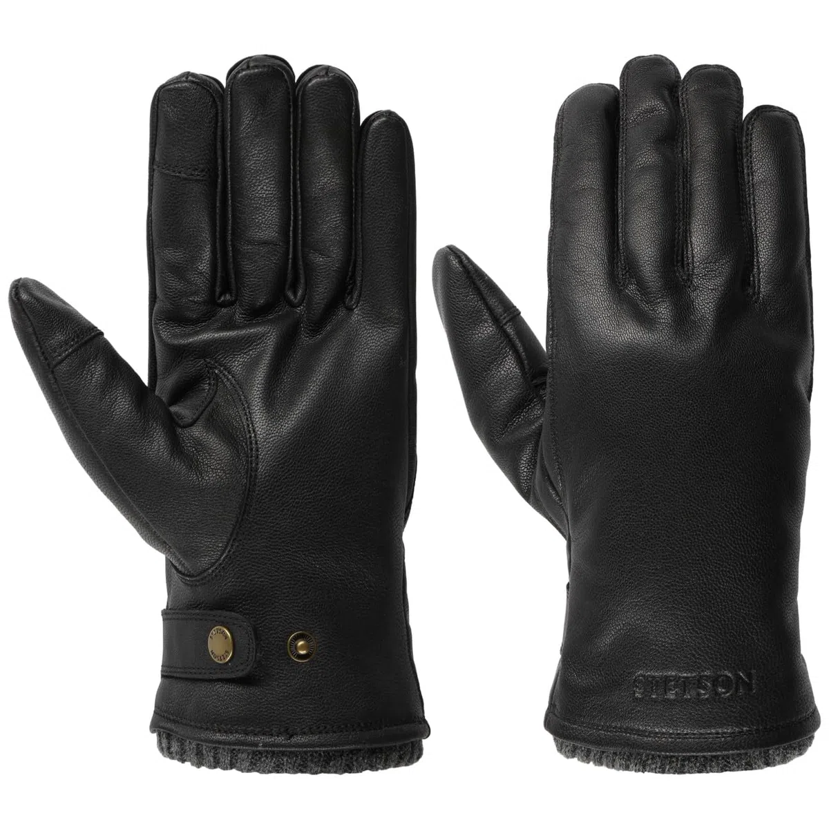 Stetson Greverud Lederhandschuhe Herren Winter Touchscreen