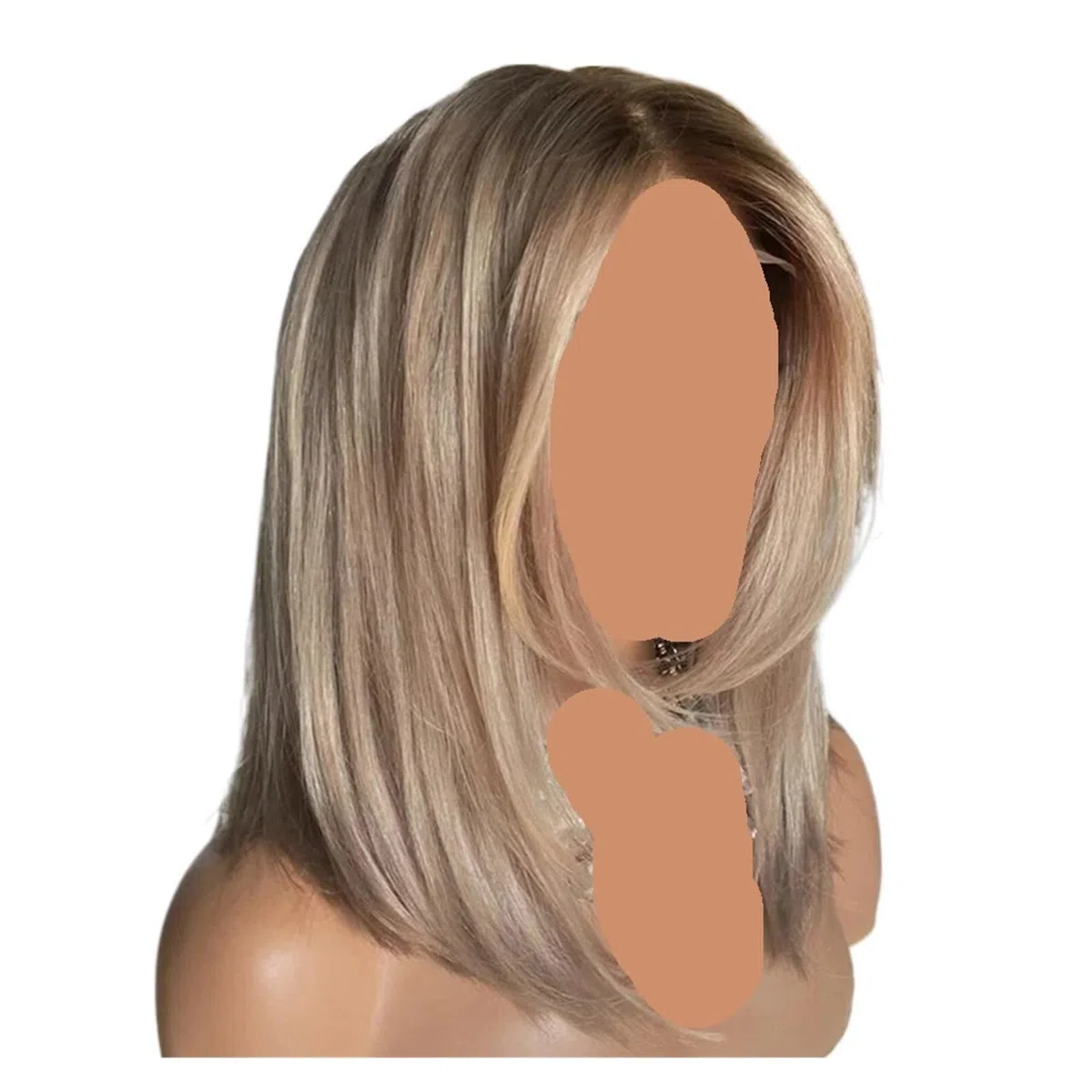 Blonde farbige Lace-Front-Bob-Perücken, 13x4, leimloses, kurzes Remy-Haar(13X4_18INCHES)